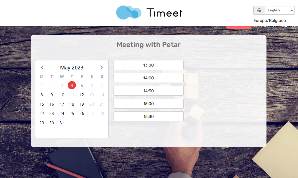 Timeet app